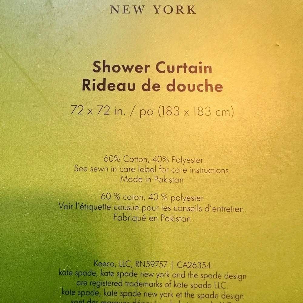 Kate Spade Cherries Shower Curtain - 72 x 72 - NWT